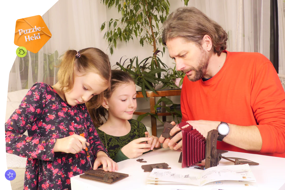 Faszinierende 3D-Holzpuzzle im Angebot