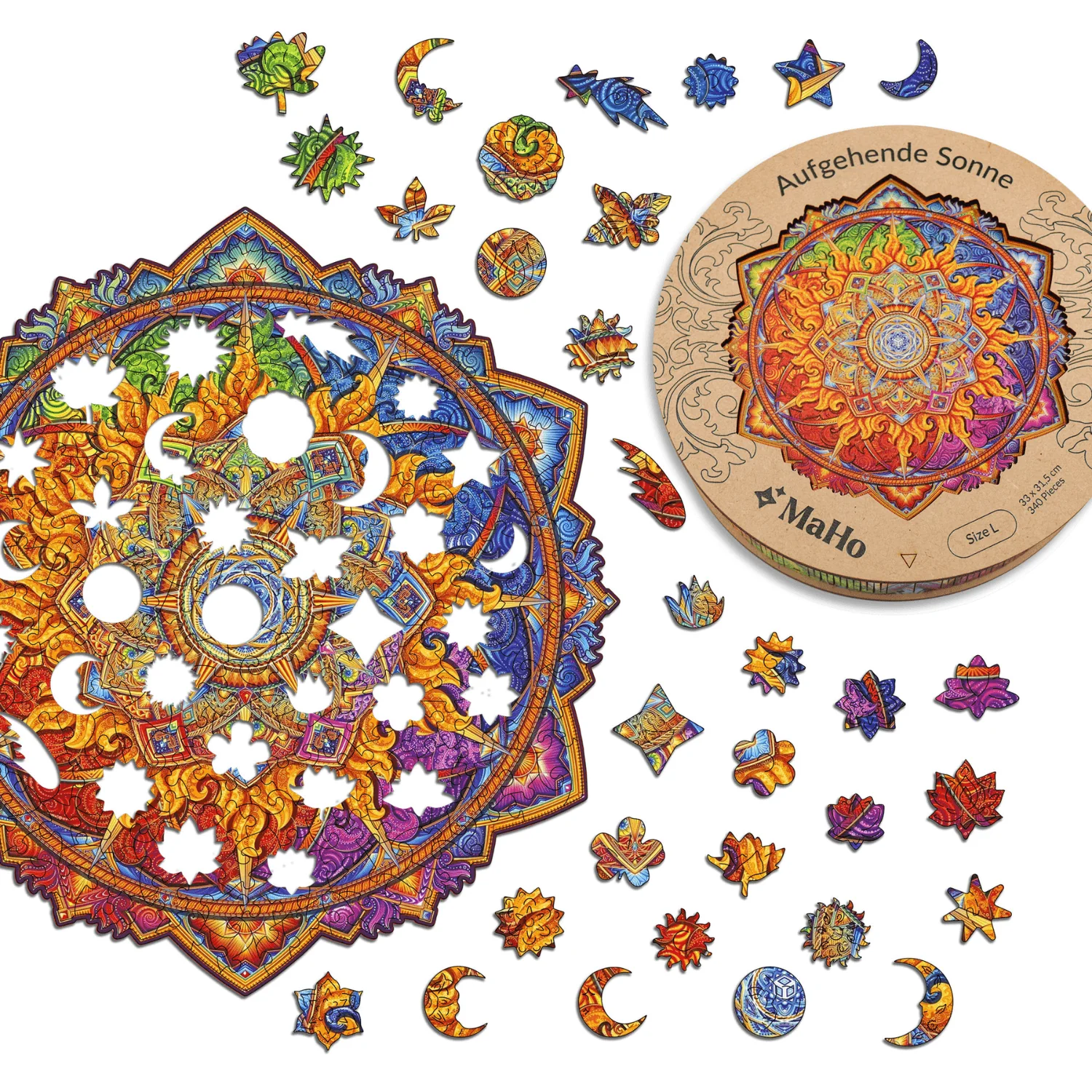 Aufgehende Sonne — Muttertags-Mandala-Puzzle - Image 4