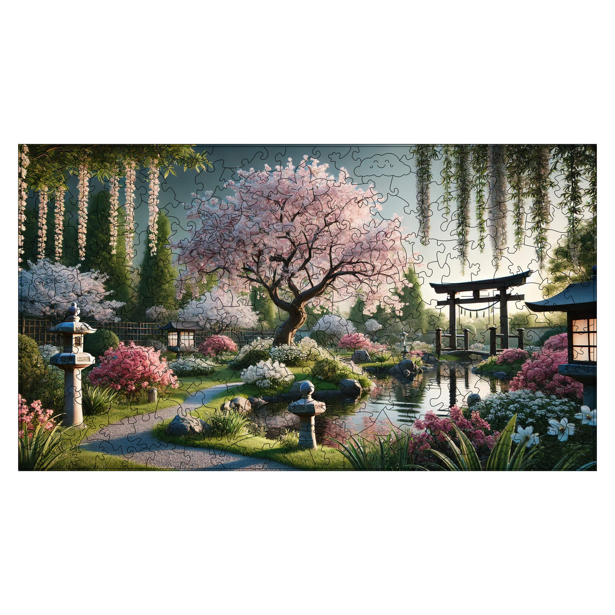 Blühender Zen-Garten