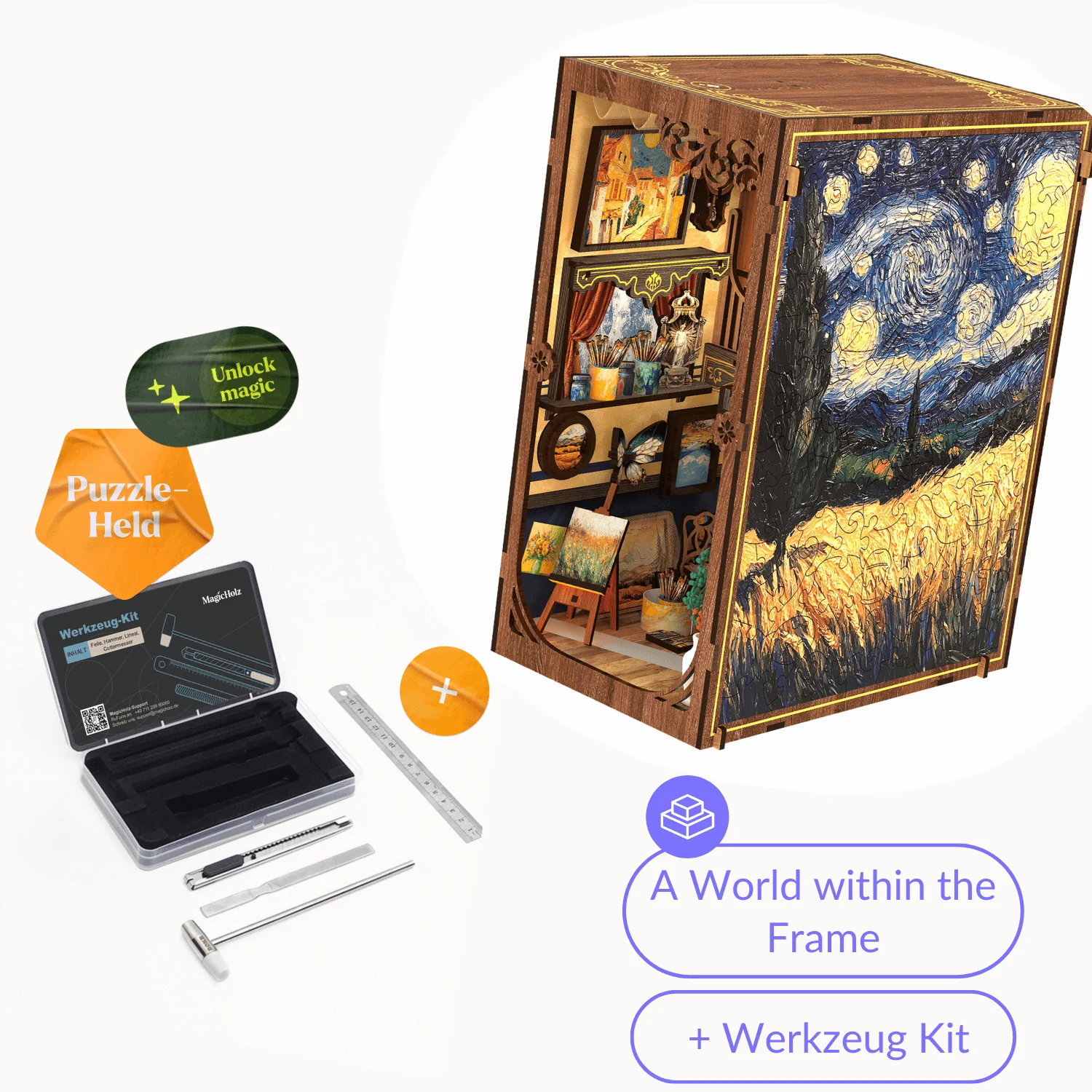 Van Gogh Book Nook | Sternennacht aus Saint-Rémy - Image 2