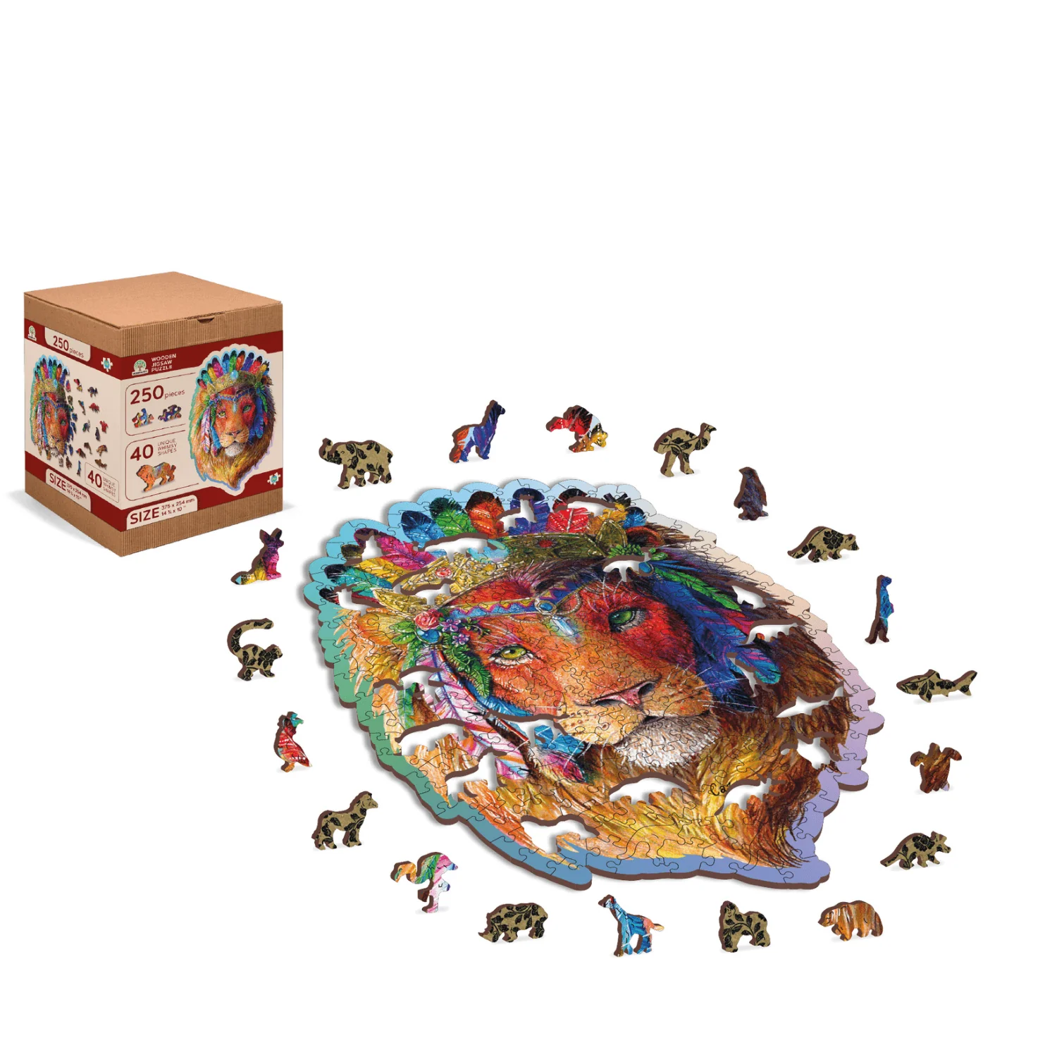 Mystischer Löwe Puzzle | Holz Puzzle - Image 12