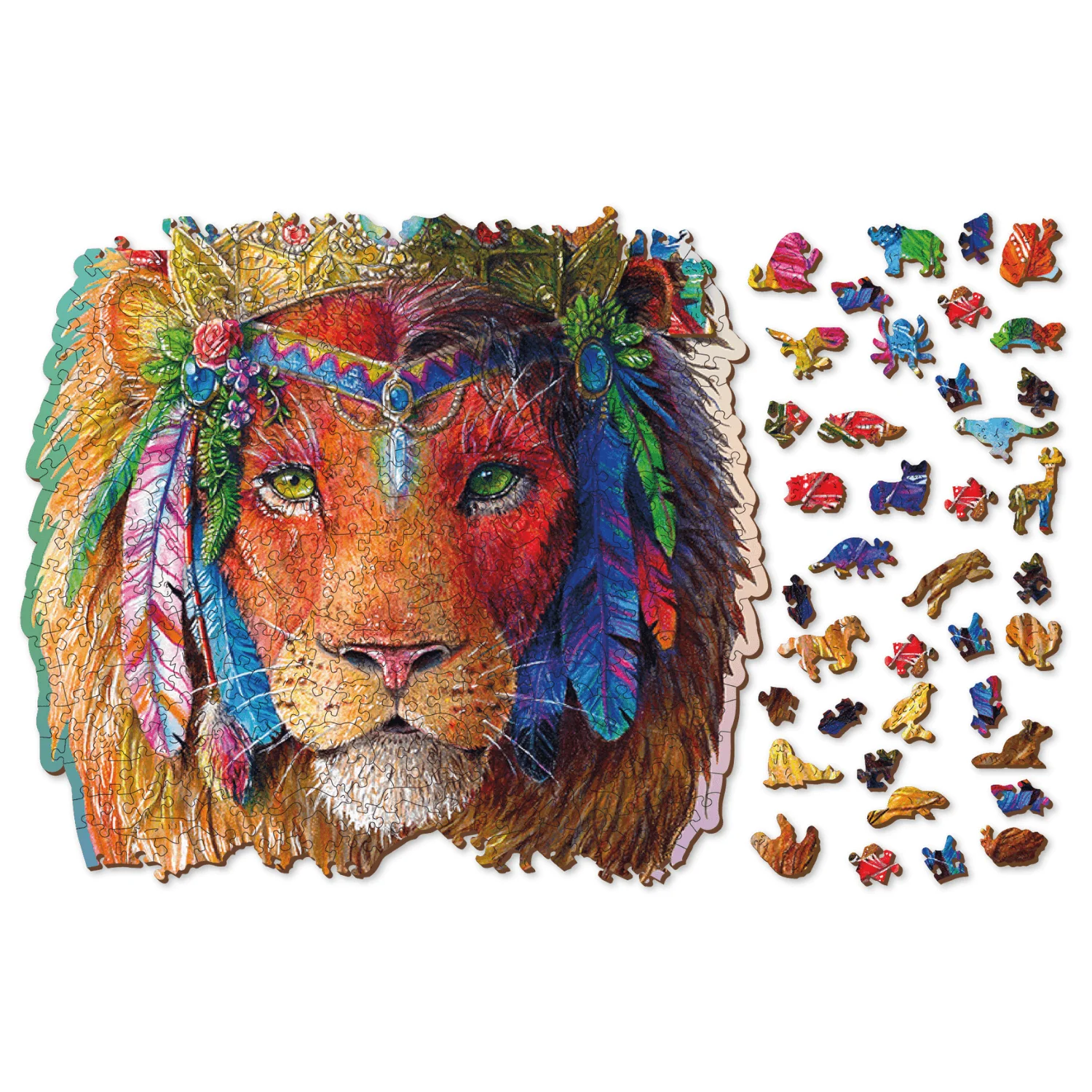 Mystischer Löwe Puzzle | Holz Puzzle - Image 8
