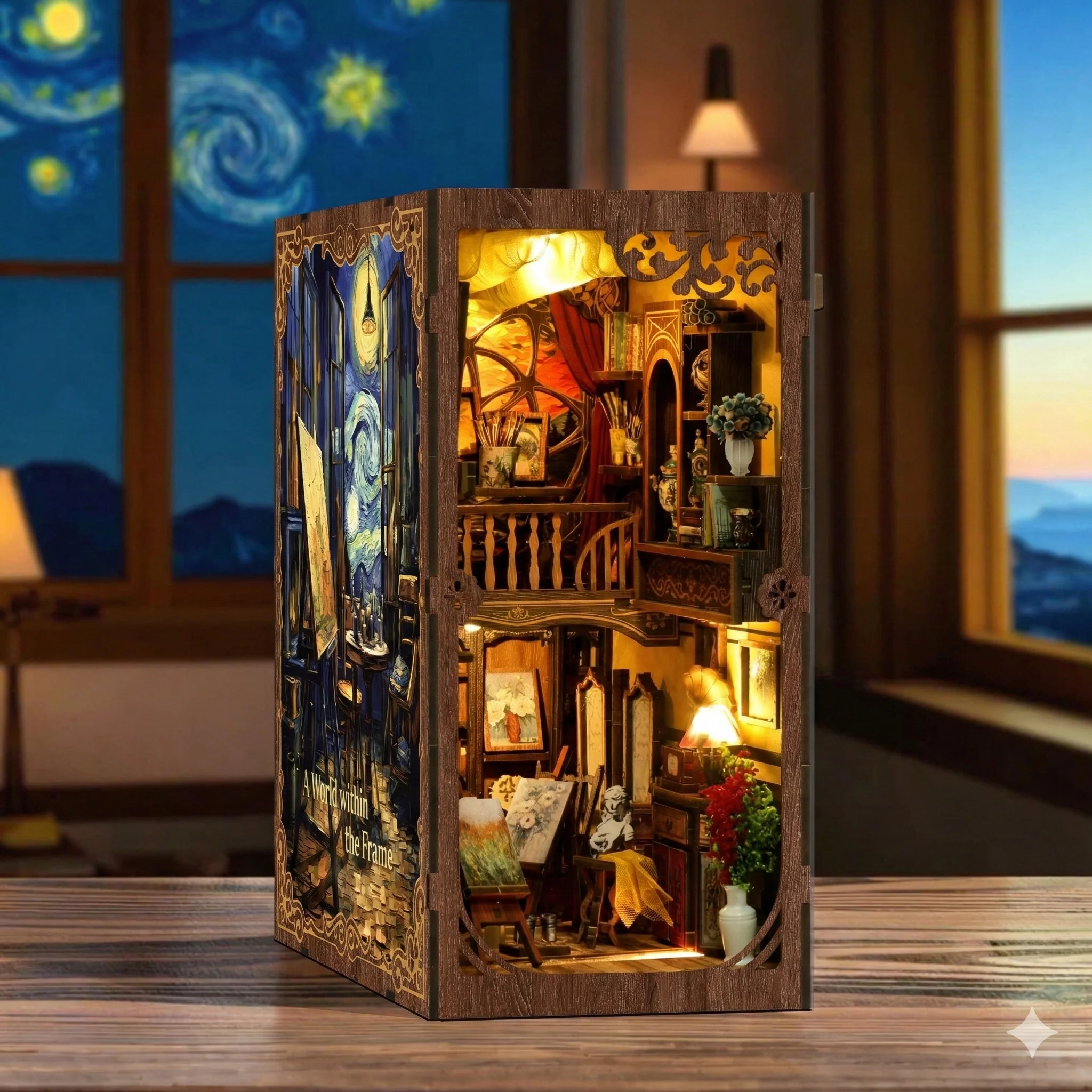 Van Gogh Book Nook | Sternennacht aus Saint-Rémy