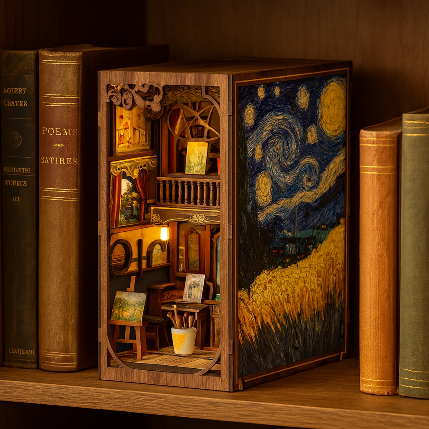 Van Gogh Book Nook | Sternennacht aus Saint-Rémy - Image 11