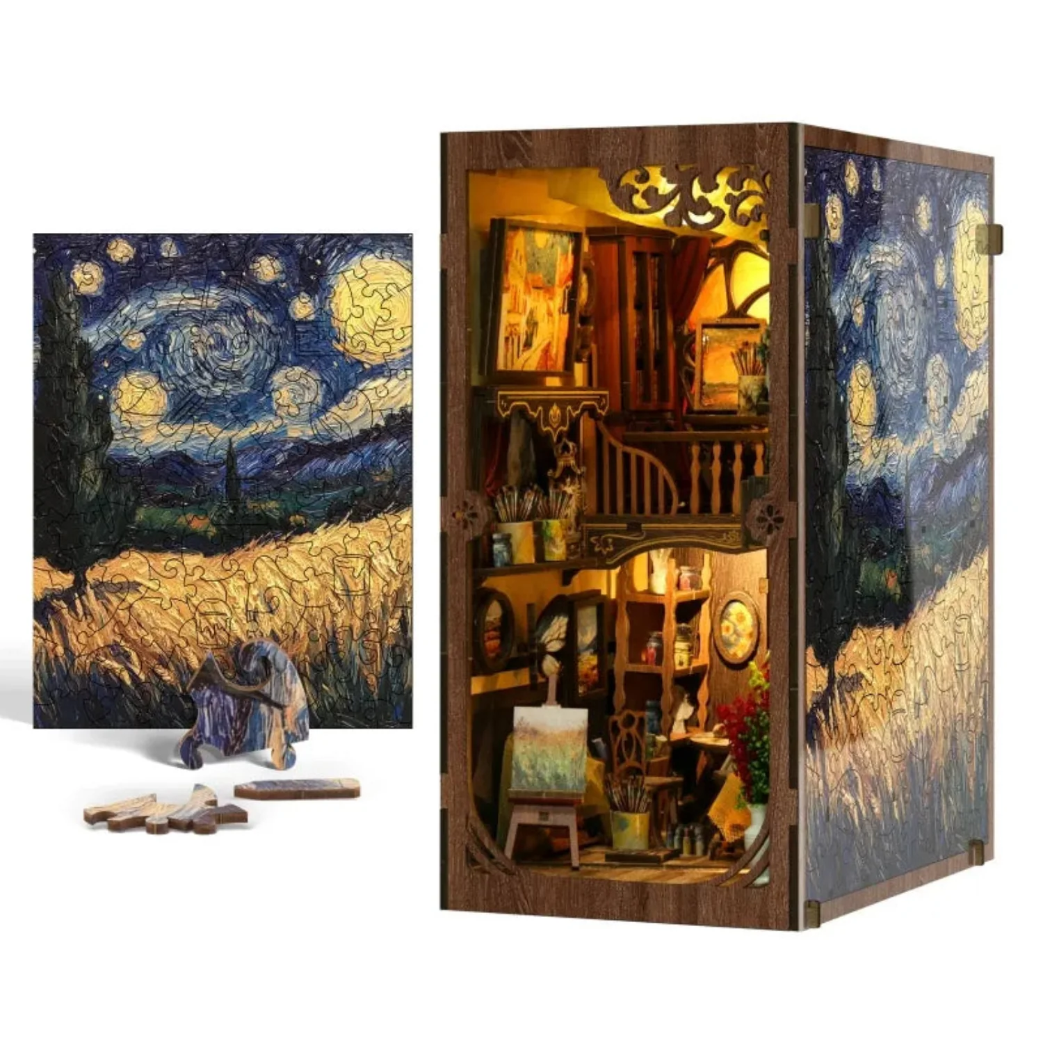 Van Gogh Book Nook | Sternennacht aus Saint-Rémy - Image 5